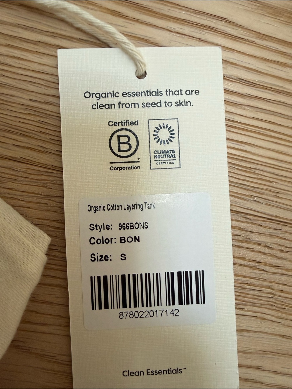Mate the Label NWT Organic Cotton Layering Tank - Small - Picture 5 of 7